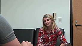 Watch Carrie B in this POV casting interview with a blonde teen! 😊📹