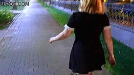 Walking around the city without panties