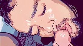 Gay Animation Slamming Submissive's Mouth with Massive Thick Cock in Wild Scene