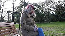 Hey, wanna see this skinny teen bend over for her porn casting interview?