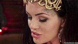 Pregnant Femdom Ties Up Slave for Rough Anal Toy Play Tonight