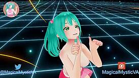 Cute anime girl sucks your cock passionately in web chat