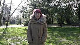 Hey, wanna see this skinny teen bend over for her porn casting interview?