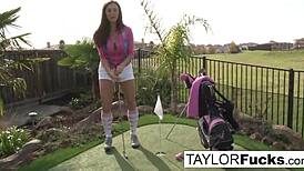 Taylor's showing you her big tits while masturbating her pussy, oh god!