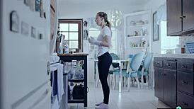 Neglected Brunette MILF Cherie De Ville Fingers Her Shaved Pussy in Quarantine Shower