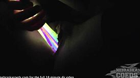 Watch Mira Glowstick Masturbate and Gape!