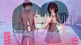 Hgame Schoolgirl Performs Blowjob and Masturbation