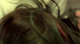 Tatted white girl gets dominated with choking and gagging by black cock