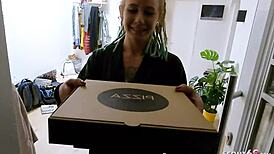 Skinny German Teen Julia Juice Fucked Raw by Postman