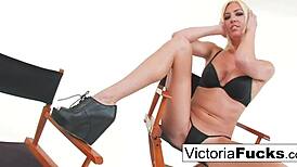 Hot Blonde VICTORIA WHITE Plays With Her WET PUSSY