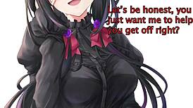 Kurumi says, 'Edge to my feet in this femdom hentai joi contest.'