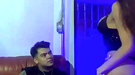 I shift her thong and we have anal sex.