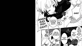 sexy anime girl ballbusts the guy till he faints 😈