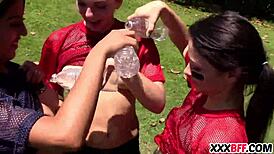 nice ass girls on football team getting fucked by monster cocks