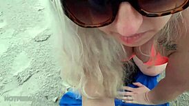 Blonde Milf Bent Over For Doggystyle On Brazilian Beach