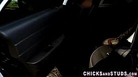 Busty Stunner Gets Her Pussy Licked By Hunk Outdoors