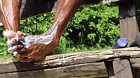 close up of black foot for the true fetish of feet my gays fan request