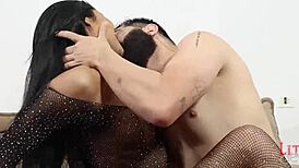 Teen brunette niara pesanha laughs while getting assfucked and deepthroating cock