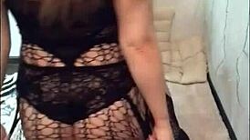 Milf with huge ass gets pounded on trance balcony. Her pussy takes hard doggystyle and anal.