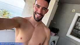 Feel the intense passion in the fitness trainer's morning edging routine.