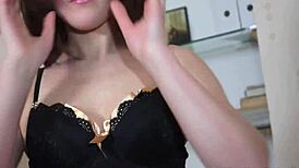 teen beauty in stockings craves hardcore sucking