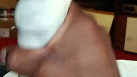 masturbating with a toy pussy 😏