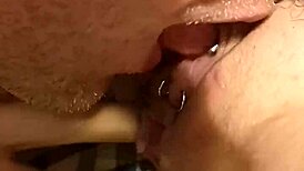 Mikke18 performs in a homemade amateur video with licking and pussy focus