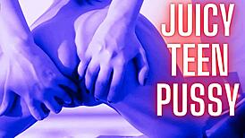 Hot brunette teen Lisa Takami teases her tight pussy in solo play