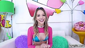 Wow, check lily larimar riding that huge monster cock wild! 😍