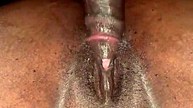 pretty ebony woman displays her tits and pussy for the camera