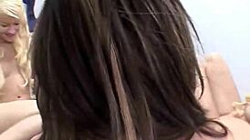 Teens in Wild Lesbian Fourway Featuring Hot Blondes Milton Twins and Simpson Twins