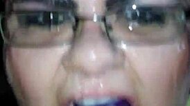 Ms Tl Throat Takes Dildo Deep in BBW Toy Play