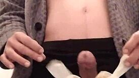 Big cock jerking off explodes in part 2