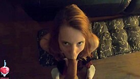 romantic blowjob from a cute amateur girl