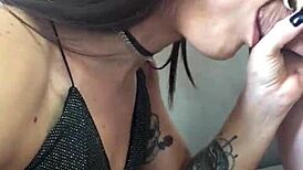 Sexy Brunette Amateur Sucks Cock Then Fucks Hardcore