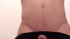 Big cock jerking off explodes in part 2