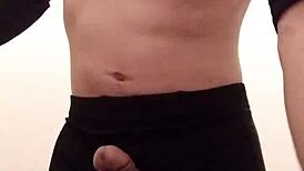 Big cock jerking off explodes in part 2