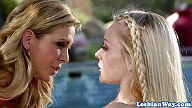 mature woman fingers and licks teen outdoors