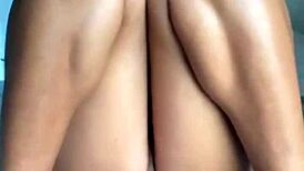 Sexo caseiro with skinny black babe in lingerie for double creampie fun