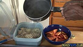 Redhead babe stuffed by BBCs in both tight holes