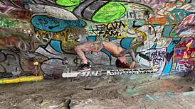 I had a blowjob and fun in the cave with felicity feline, her big tits bouncing in the outdoor yoga spot