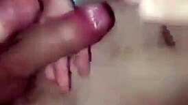 Russian wife gives blowjob while getting double penetrated like a slut