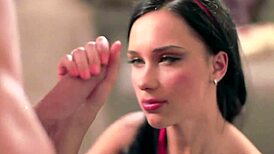 taking a fun session with brunette blowjob