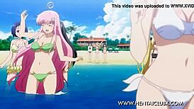 Sexy anime bikini madness in ecchi style part 2