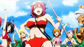 Sexy anime bikini madness in ecchi style part 2