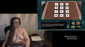 Scarlett is busty and naked, splaying her big booty and big tits as she teases…