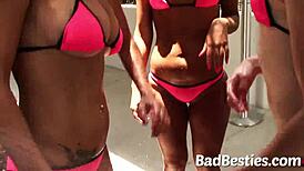 Attractive Teen 18+ Sucking Cock Then Getting Rammed at Party