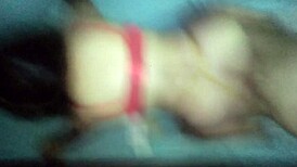 bent over in doggystyle with that yellow thread