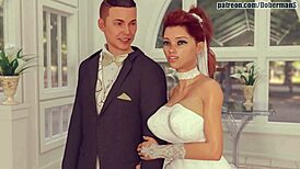 Wedding day betrayal with big black cock