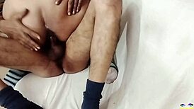 Indian Netu enjoys rough anal sex, her desi big ass bouncing wildly on his lap while riding in cowgirl position. The intense pain mixes with pleasure as she takes his cock deep.